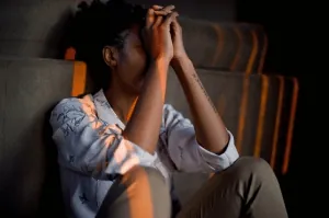 Woman experiencing sadness and emotional distress