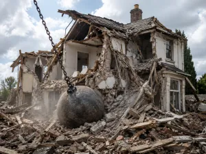 Damaged house illustrating the disruption an affair can cause in a relationship