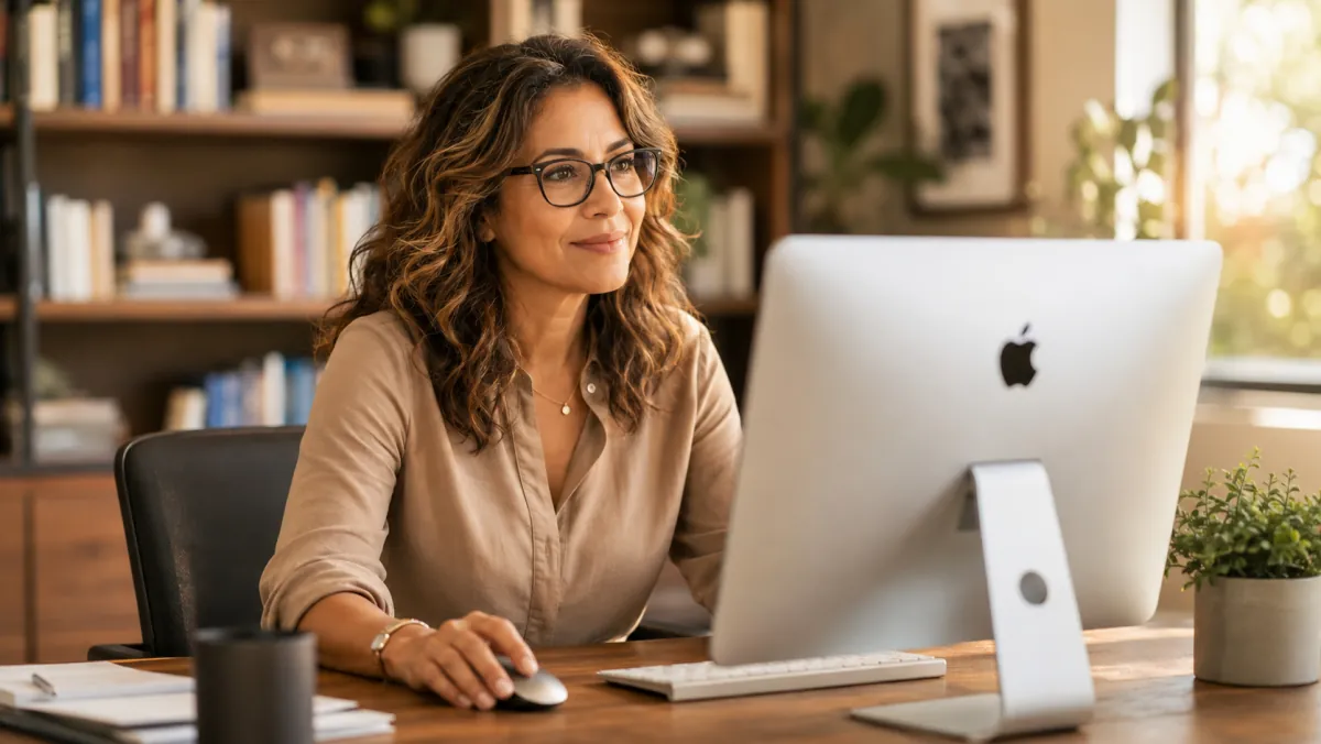 Woman researching EMDR therapy