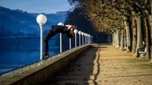 Person bending backward, illustrating overextending personal boundaries