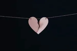 Broken heart representing relationship pain