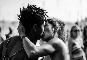 Couple kissing