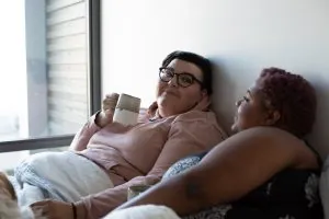 Couple discussing their relationship