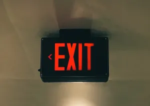 Exit sign illustrating leaving an unhealthy relationship