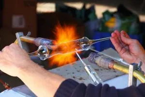 Glass artwork for a creative date activity
