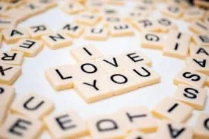 I Love You message representing affection