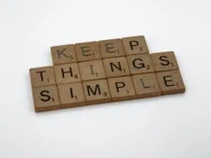 Keep Things Simple message
