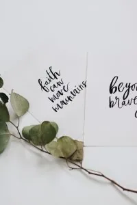 Cards reading You are loved and Beyond blessed