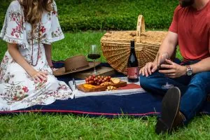 Couple sharing a romantic date